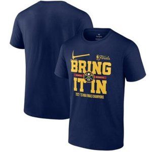 NWT Fanatics Denver Nuggets 2023 NBA Finals Champions T-Shirt 3XLT Navy FLE220